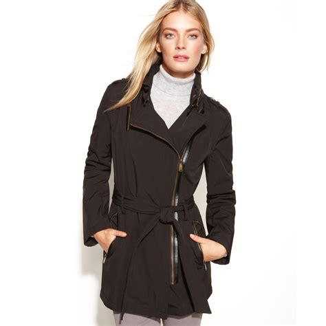 michael michael kors petite asymmetrical belted coat color black|Amazon.com: Michael Kors Asymmetrical Coat.